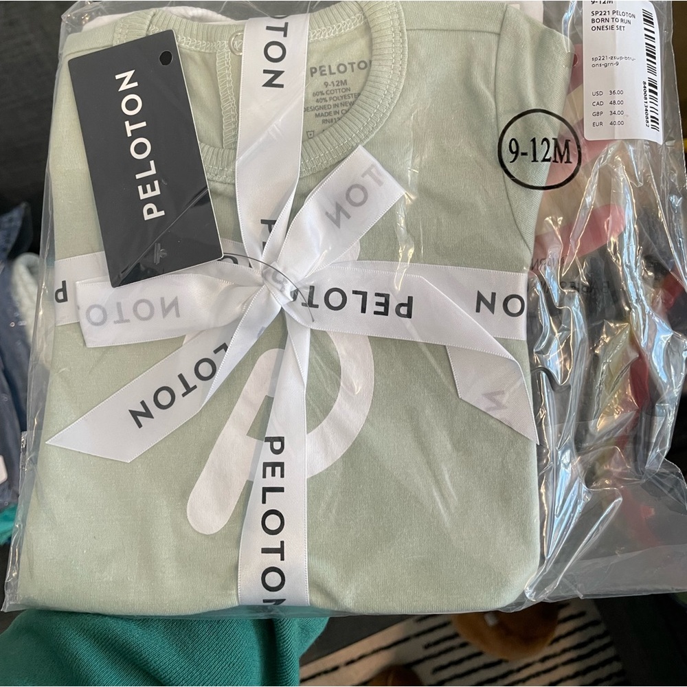 Peloton Born to Run Onesie Set (9-12 months)